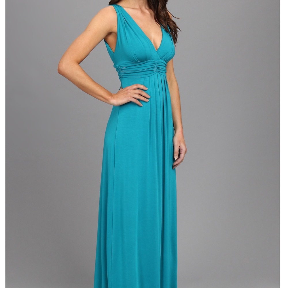 deep turquoise maxi dress